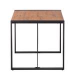 Table MANCHESTER Acacia massif / Métal - Acacia / Anthracite - 80 x 80 cm