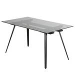 Table Marmoreo Verre / Acier - Noir - 180 x 90 cm