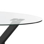 Table Mende Verre / Acier inoxydable - Verre clair / Noir