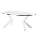 Table Mende Verre / Acier inoxydable - Verre clair / Blanc