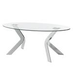 Table Mende Verre / Acier inoxydable - Verre clair / Chrome