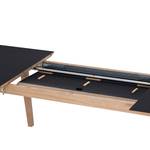 Table extensible Morten Chêne partiellement massif - Anthracite / Chêne