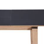 Table extensible Morten Partiellement en chêne massif - Anthracite / Chêne