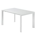 Table extensible Osidda Verre / Acier - Blanc - 140 x 90 cm