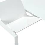 Table extensible Osidda Verre / Acier - Blanc - 160 x 90 cm