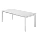 Table extensible Pattada Verre / Acier - Blanc