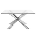 Table Pinuccia Verre clair / Acier inoxydable