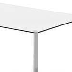 Eettafel Reuben glas/roestvrij staal - Helder glas/chroomkleurig - 160x90cm