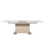 Table extensible Rick Blanc brillant / Imitation chêne de Sonoma
