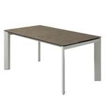 Table Retie I Céramique / Acier - Gris vieilli	 - Largeur : 160 cm - Gris lumineux