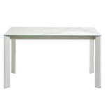 Table Retie I Marbre / Acier - Marbre blanc - Largeur : 160 cm - Gris lumineux