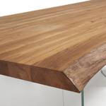 Table Salea Partiellement en chêne massif  / Verre - Chêne