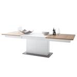 Table extensible Serrata Chêne rustique / Blanc mat