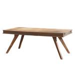 Table extensible Khan I Sheesham massif / Imitation cuir
