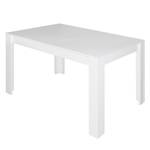 Eettafel Fairford (met uitschuiffunctie) Mat wit - 120 x 80 cm