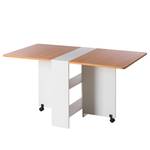 Eettafel Sorsele (met uitklapfunctie) kersenhouten look/wit