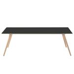 Table Stave II Partiellement en bois massif - Anthracite / Chêne clair - Largeur : 170 cm - Chêne clair