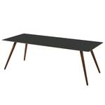 Eettafel Stave II deels massief - Antraciet/walnoothout - Breedte: 170 cm - Bruin