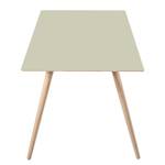 Table Stave II Partiellement en bois massif - Beige vert / Chêne clair - Largeur : 225 cm - Chêne clair