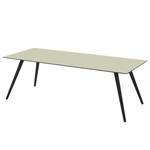 Table Stave II Partiellement en bois massif - Beige vert / Chêne noir - Largeur : 170 cm - Noir