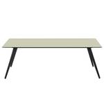 Table Stave II Partiellement en bois massif - Beige vert / Chêne noir - Largeur : 170 cm - Noir