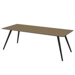 Table Stave II Partiellement en bois massif - Taupe / Chêne noir - Largeur : 170 cm - Noir