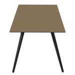 Table Stave II Partiellement en bois massif - Taupe / Chêne noir - Largeur : 170 cm - Noir