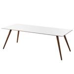 Eettafel Stave II deels massief - Wit/walnoothout - Breedte: 170 cm - Bruin