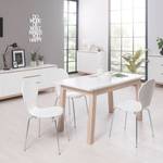 Table extensible Storberg Blanc matt / Imitation chêne Sonoma