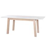 Table extensible Storberg Blanc mat / Imitation chêne Sonoma