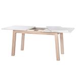 Table extensible Storberg Blanc mat / Imitation chêne Sonoma