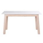 Table extensible Storberg Blanc mat / Imitation chêne Sonoma