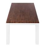 Eettafel Gomera massief acaciahout - wit/bruin - 180x100cm