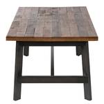 Eettafel TAMATI met verlengfunctie oud pijnboomhout/metaal - pijnboomhout/zwart