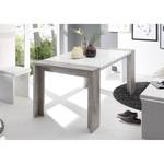 Table extensible Upton Blanc mat / Imitation béton - Largeur : 160 cm