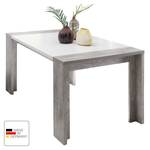 Table extensible Upton Blanc mat / Imitation béton - Largeur : 160 cm
