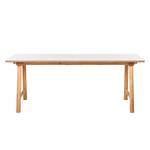 Table Why Wood Chêne partiellement massif - Blanc / Chêne clair