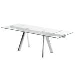 Table extensible Zephamia Verre / Acier inoxydable Chrome