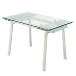 Table extensible Zinola Verre / Métal - Blanc suédois