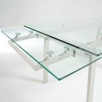 Table extensible Zinola Verre / Métal - Blanc suédois