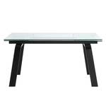 Table extensible Zipporah Verre / Acier inoxydable Noir
