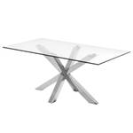 Eettafel Zuccarello IV glas/staal - Chrome