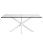 Eettafel Zuccarello IV glas/staal - Wit