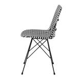 Chaises Belezas (lot de 2) Matériau synthétique / Acier - Noir / Blanc