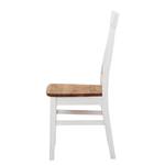 Chaise Bergen (lot de 2) Pin massif - Blanc / Couleur bois lessivé - Pin coloris lessivé / Pin blanc