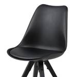 Chaises Aledas Matière synthétique / Caoutchouc massif - Noir - Noir - Lot de 2