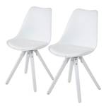 Chaise ALEDAS Matière synthétique / Caoutchouc massif - Blanc - Lot de 2