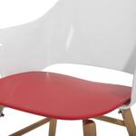 Esszimmerstuhl Boston Kunststoff - Weiß-Rot - 60 x 54 x 80 cm