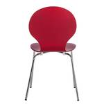 Chaises Bristol I (lot de 2) Imitation hêtre - Rouge