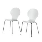 Chaises Bristol I (lot de 2) Imitation hêtre - Blanc